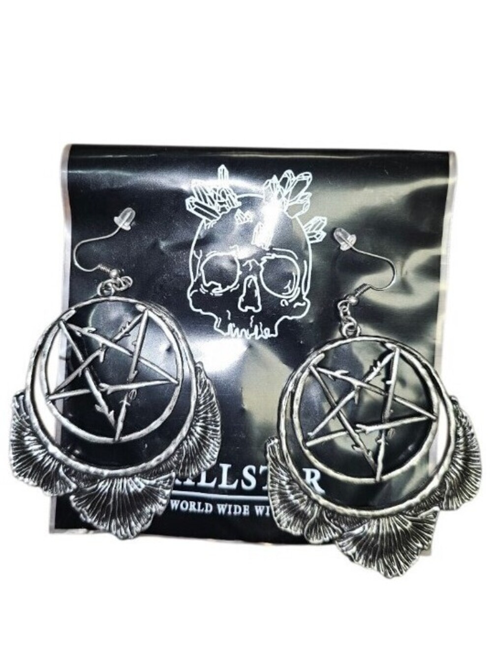 Killstar Mushroom Ritual Earrings Pentagram Metal NEW